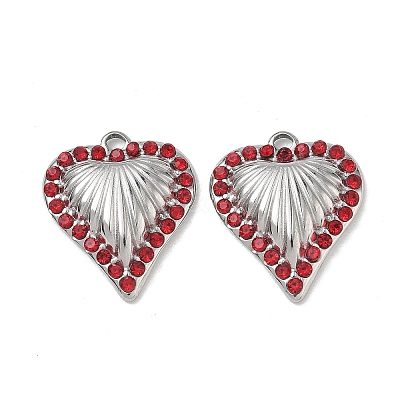 304 Stainless Steel Rhinestone Pendants RB-CBA7A56-01A-P-1
