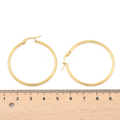 Ion Plating(IP) 304 Stainless Steel Hoop Earrings LS-EJEW-N0016-11G-F-1