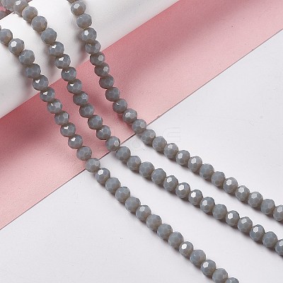 Faceted(32 Facets) Glass Beads Strands EGLA-J042-36B-15-1