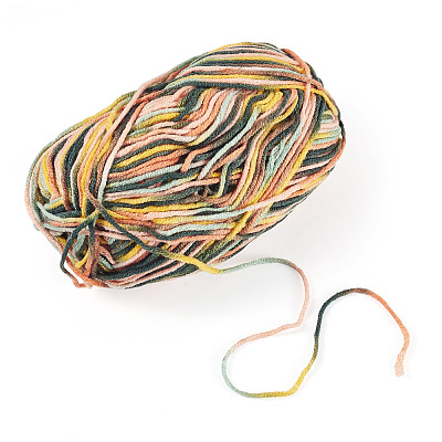 Polyester Fibers Knitting Yarn DIY-TADJ0002-005G-1