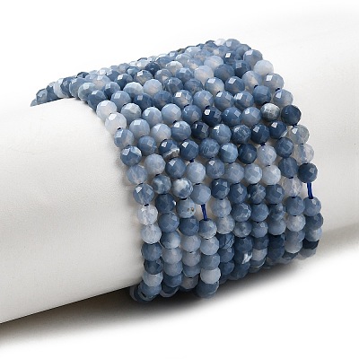 Natural Blue Opal Beads Strands G-P603-C-3mm-04-1