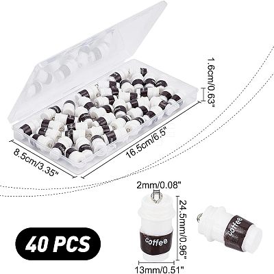 40Pcs Resin Pendant RESI-CA0001-24-1