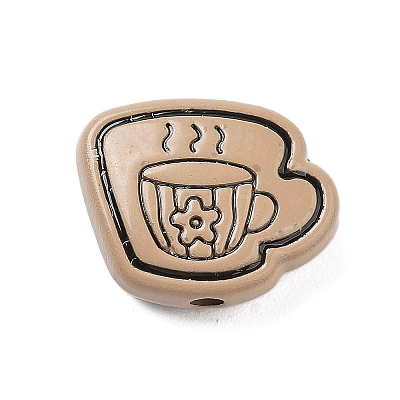 Spray Painted Alloy Beads FIND-C064-01C-1