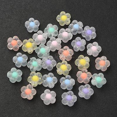 30Pcs 6 Colors Transparent Acrylic Beads TACR-YW0001-96-1