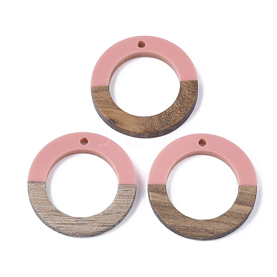 Resin & Walnut Wood Pendants RESI-S358-04F-1