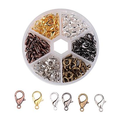 1 Box 240PCS 6 Colors Zinc Alloy Lobster Claw Clasps PALLOY-JP0002-1