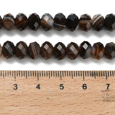 Natural Banded Agate Beads Strands G-Z111-A01-03-1