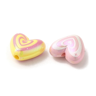 Plated AB Acrylic Beads X-OACR-B020-03-1