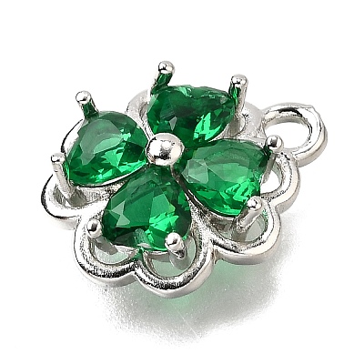 Brass Micro Pave Cubic Zirconia Pendants KK-D385-01P-02-1