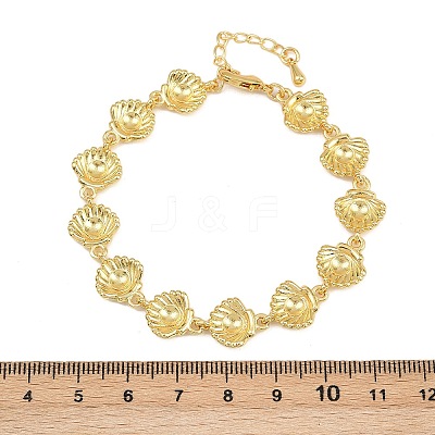 Brass Link Chain Bracelets for Women BJEW-L707-04G-02-1