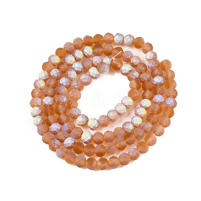 Transparent Glass Beads Strands EGLA-A044-T4mm-MB04-1