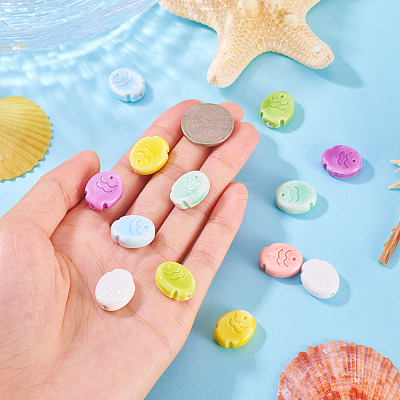 18Pcs 9 Colors Handmade Porcelain Ceramic Beads PORC-TA0001-50-1
