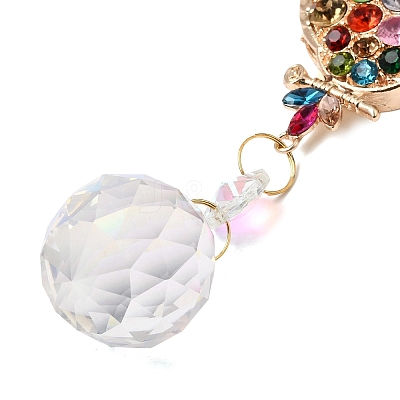 Alloy Rhinestones & Glass Charm Suncatchers HJEW-E013-01G-F-1