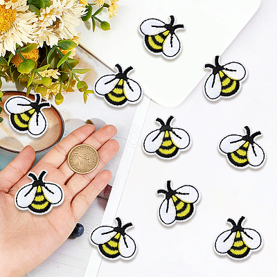 60Pcs Polyester Embroider Thread Iron on/Sew On Patches PATC-CY0001-77-1