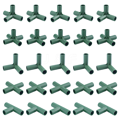25Pcs 5 Styles PE Plastic Pipe Fittings Connectors KY-ME0001-08-1