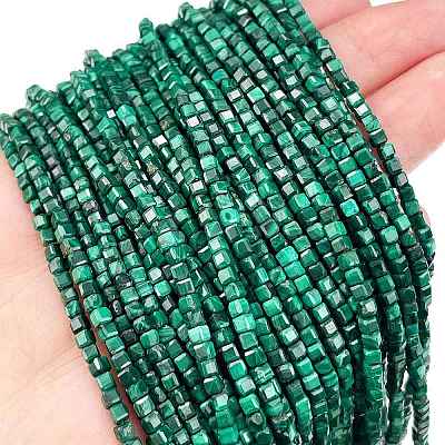 Natural Malachite Beads Strands G-C009-B24-01-1