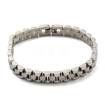 Non-Tarnish 304 Stainless Steel Thick Link Chain Bracelet Hand Polished BJEW-G649-10B-P-1