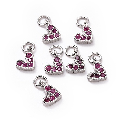 Brass Micro Pave Cubic Zirconia Charms RB-I078-66-M-NR-1
