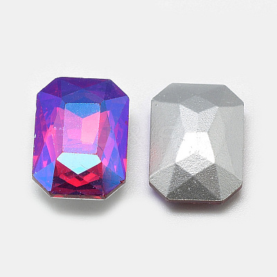 Pointed Back Glass Rhinestone Cabochons RGLA-T019-10x14mm-03-1