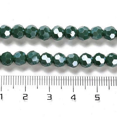 Electroplate Opaque Glass Beads Strands EGLA-A035-P6mm-A06-1