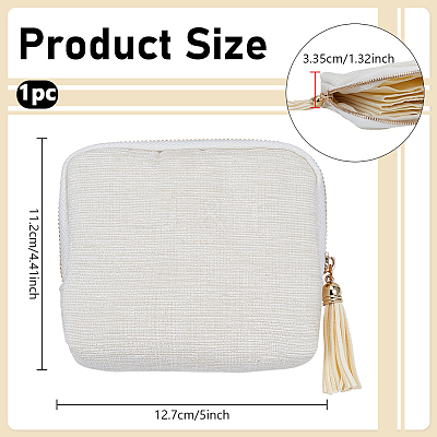 Cloth Jewelry Storage Zipper Bags with Tassel for Earrings Rings Bracelets Necklaces AJEW-WH0596-664A-1