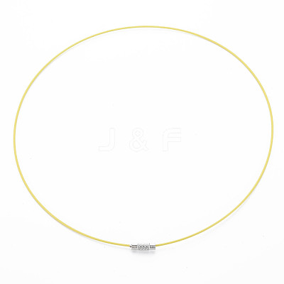 Stainless Steel Wire Necklace Cord DIY Jewelry Making TWIR-R003-02-1