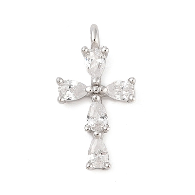 925 Sterling Silver Clear Cubic Zirconia Charms STER-NH0015-01P-1