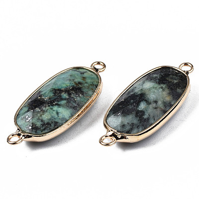 Natural African Turquoise(Jasper) Link Connectors G-S359-337B-1