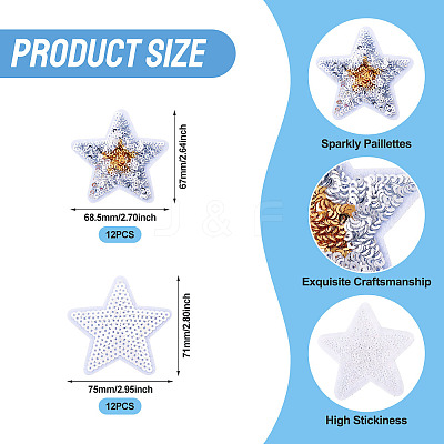 24Pcs 2 Styles Polyester Heat Transfer Vinyl Sheets PATC-TA0001-23-1