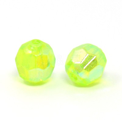 Eco-Friendly Transparent Acrylic Beads TACR-PL642-8mm-35-1