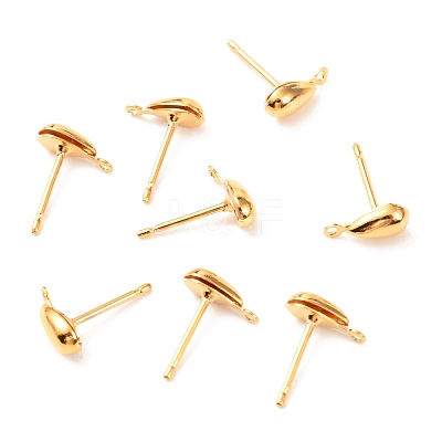 Brass Stud Earring Findings KK-F824-004G-1