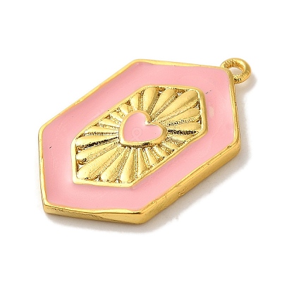 Rack Plating Brass Enamel Pendant KK-A229-31G-1