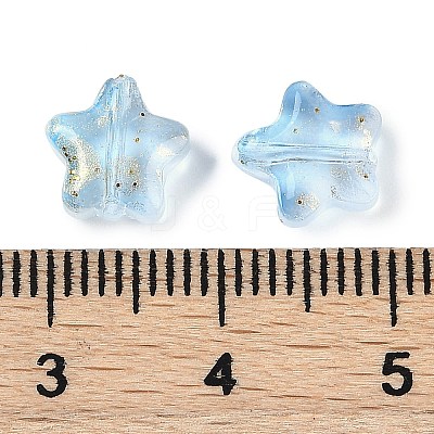 Transparent Spray Painted Glass Beads X1-GLAA-NH0003-01H-1