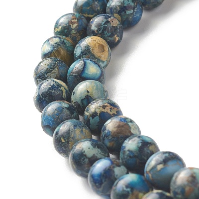 Natural Imperial Jasper Beads Strands G-I122-8mm-18-1