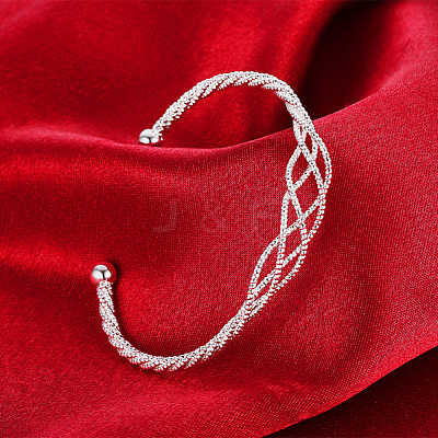 Trendy Brass Cuff Bangles BJEW-BB31056-1