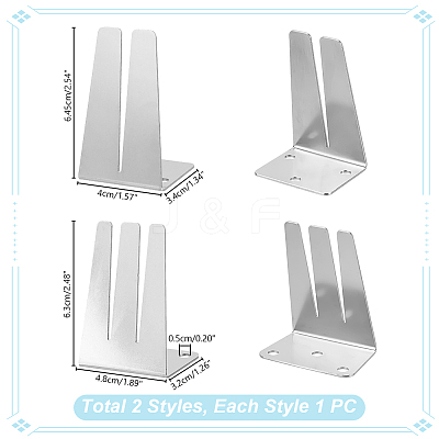 2Pcs 2 Styles Stainless Steel Replacement Blades FIND-GA0004-36-1