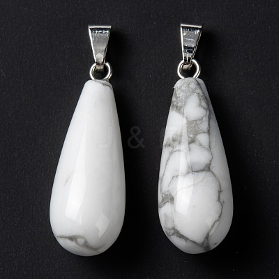 Natural Howlite Pendants G-F707-15-1