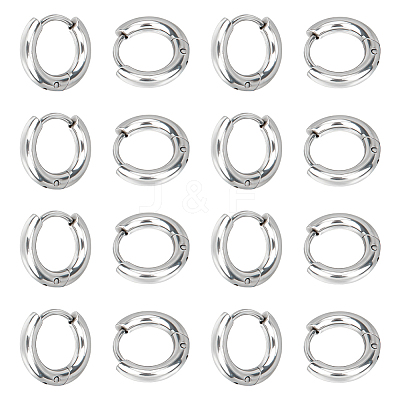 Unisex 304 Stainless Steel Hoop Earrings STAS-UN0002-60P-06-1