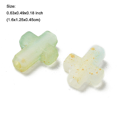 100Pcs Gradient Color Transparent Acrylic Beads OACR-FP0001-35-1