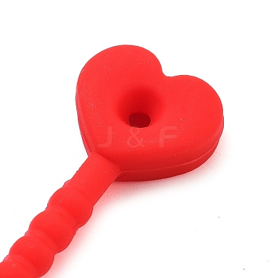 Heart Silicone Cable Ties SIL-T057-01J-1