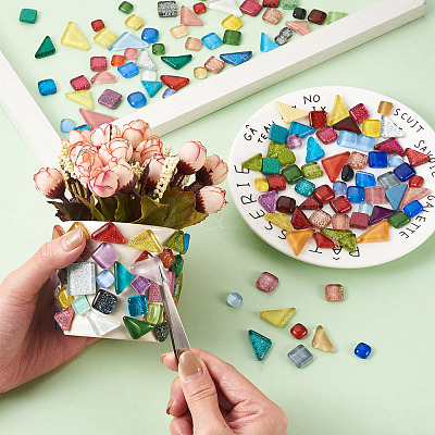 240Pcs 2 Style Transparent Glass Cabochons GLAA-EL0001-02F-1