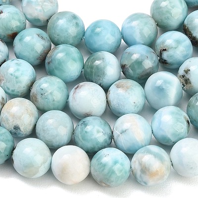 Natural Larimar Beads Strands GG-CBA007A-B01-10mm-1