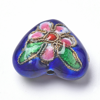 Handmade Cloisonne Beads X-CLB-S006-08-1