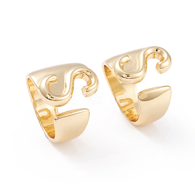 Brass Cuff Rings RJEW-L097-06S-1