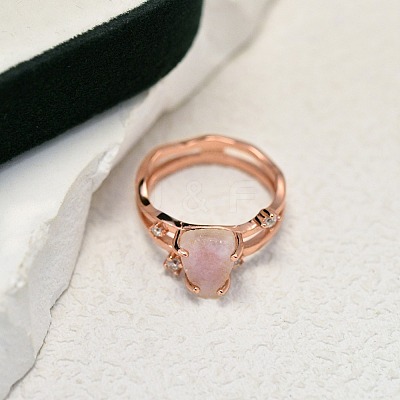 Triangle 925 Sterling Silver with Natural Moonstone Finger Rings FS-WGDF753-12-1