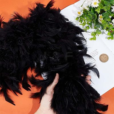Turkey Feathers Fluff Boa for Dancing FIND-WH0126-125A-1