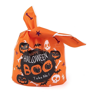 100Pcs Rabbit Shaped Halloween Candy Plastic Bags ABAG-U001-02M-1