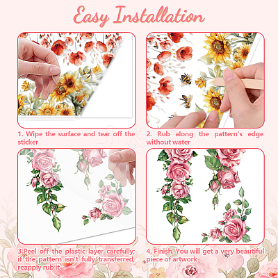 3 Sheets 3 Styles PVC Waterproof Decorative Stickers DIY-WH0404-068-1
