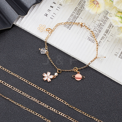 304 Stainless Steel Figaro Chain Necklaces STAS-UN0017-37G-1