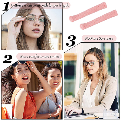 Polyester Eyeglasses Ear Grip AJEW-CN0006-74A-1